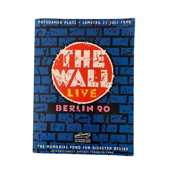 Roger Waters 1990 The Wall Concert Program Book Memorial Fund - Picture 1 of 7